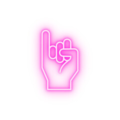 Poster - Finger hand promise neon icon