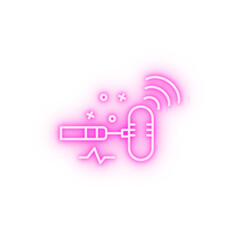 Poster - Microphone radio sound neon icon