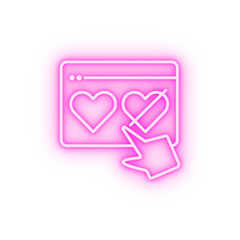 Poster - Dislike education hand like love neon icon