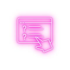 Poster - Education exam hand elarning neon icon