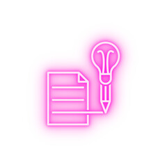 Poster - Cloud arrows graduate hat neon icon