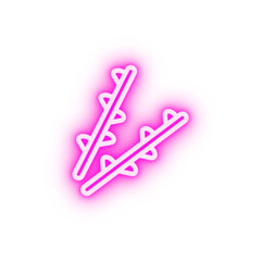 Poster - Verbena plant neon icon
