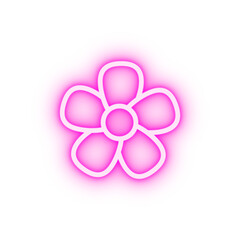 Poster - Flower bud neon icon