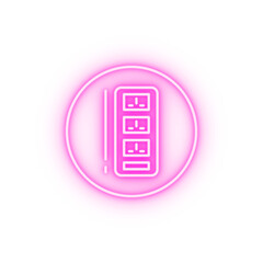Poster - Socket connector neon icon