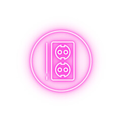 Poster - Socket connector neon icon