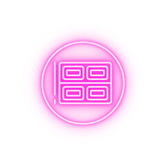 Poster - USB connector neon icon