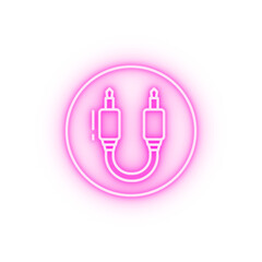 Wall Mural - Jack connector neon icon