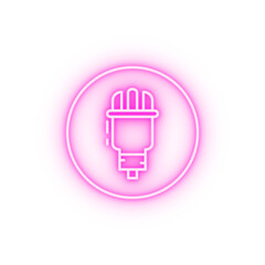 Poster - Plug connector neon icon