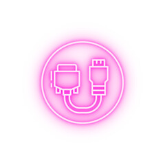 Poster - Dvi connector neon icon