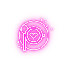 Poster - Cafe coffee hot drink cup neon icon