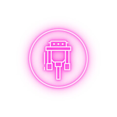 Poster - Dvi connector neon icon