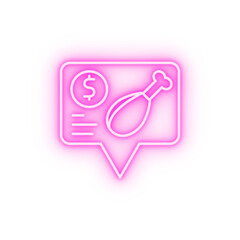 Poster - Price label neon icon