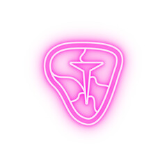 Poster - Steak meat neon icon