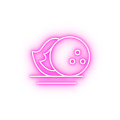 Poster - Bowling ball fire neon icon