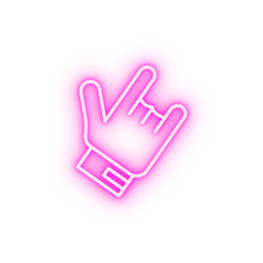 Poster - Thumb glove bowling neon icon