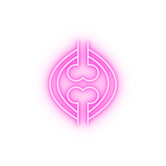 Poster - Bone broken anatomy neon icon