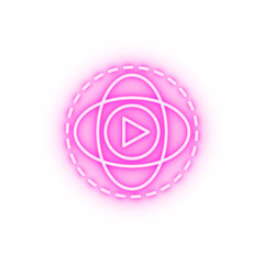 Poster - augmented reality technology virtual reality streaming neon icon