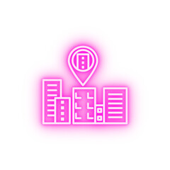 Poster - augmented reality technology city navigation neon icon