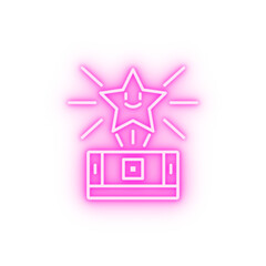 Poster - augmented reality technology star toy neon icon