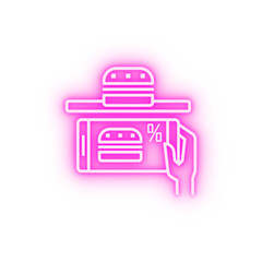 Poster - augmented reality technology calculator kcal neon icon
