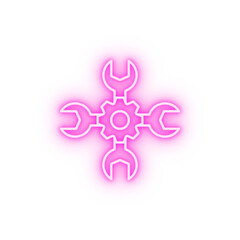 Poster - Gear wrench neon icon