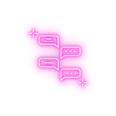 Poster - Chatting addictions neon icon