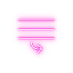 Poster - align bottom format right neon icon