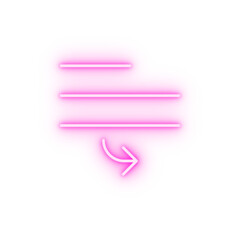 Poster - align bottom format right neon icon