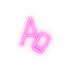 Poster - clear erase text formatting neon icon