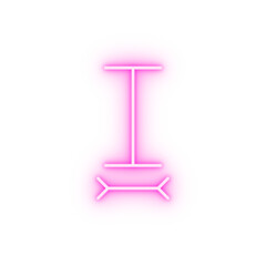 Poster - italic scale text width neon icon