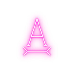 Poster - horizontal scale text width neon icon
