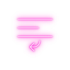 Poster - align bottom format left neon icon
