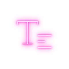 Poster - align text sign neon icon