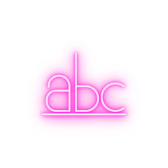 Poster - format text underline neon icon
