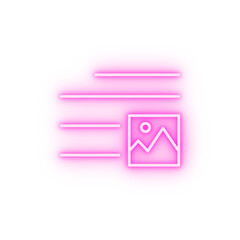 Poster - align bottom image right neon icon