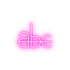 Poster - format strikethrough text neon icon