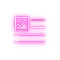 Poster - align image left text neon icon