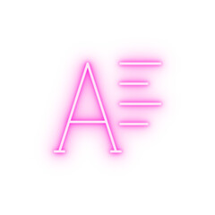 Poster - align font text neon icon