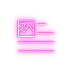 Poster - align format image left neon icon