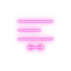 Poster - align format text neon icon