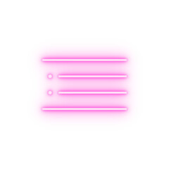 Poster - format indent list neon icon