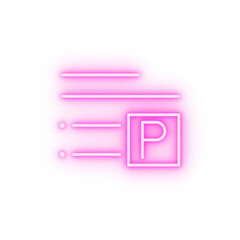 Poster - align bottom format right neon icon