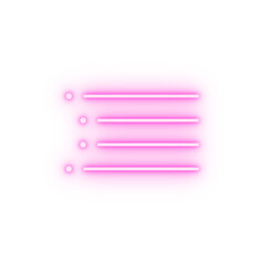 Poster - format indent list neon icon