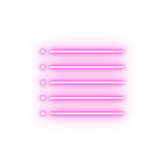Poster - format list text neon icon