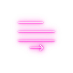 Poster - align right text neon icon