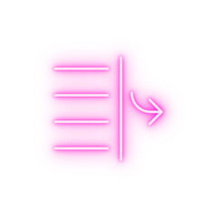 Poster - align format margin right neon icon