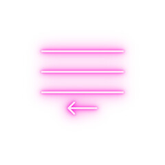 Poster - align format left move neon icon