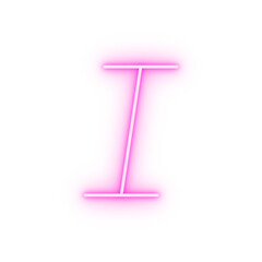 Poster - format italic text neon icon