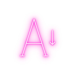 Poster - format size smaller text neon icon