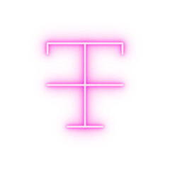 Poster - format strikethrough text neon icon